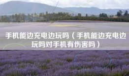 手机能边充电边玩吗（手机能边充电边玩吗对手机有伤害吗）