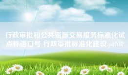 行政审批和公共资源交易服务标准化试点标语口号 行政审批标准化建设.pdfVIP